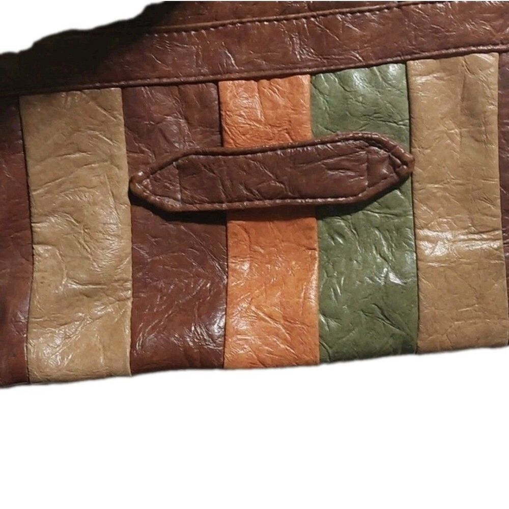 vintage leather patchwork purse - Picture 2 of 6